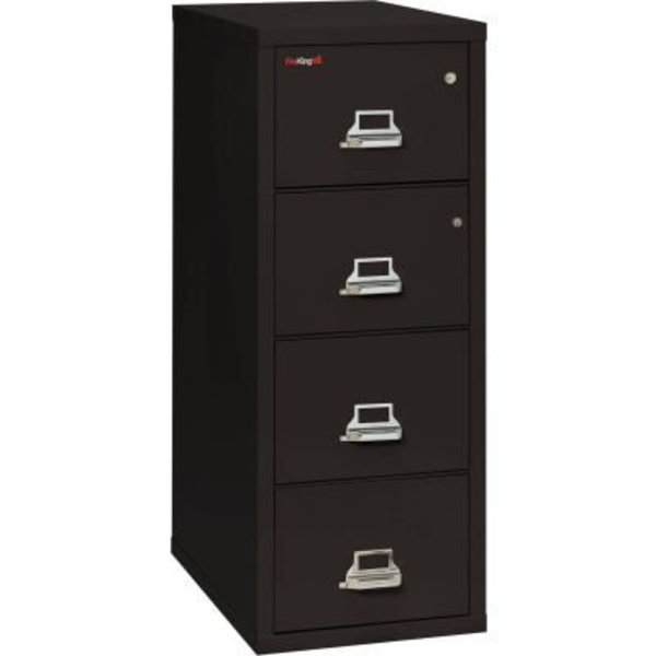 Fire King Fireking Fireproof 4 Drawer Vertical Safe-In-File Legal 20-13/16"Wx31-9/16"Dx52-3/4"H Black 4-2131-CBLSF